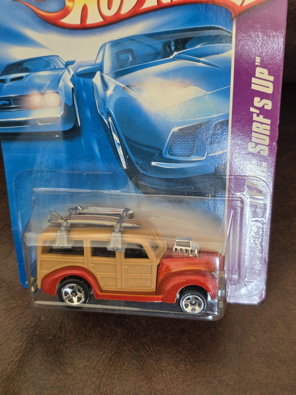 Orange Woody Surf Wagon Hot Wheels.